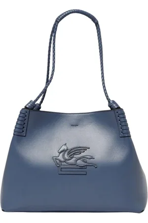 Etro Femme, Sacs, Bleu, Taille: ONE Size Sac à Bandoulière en Cuir Blanc Élégance Fonctionnalité