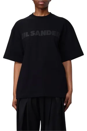 Jil Sander Femme, Tops, Noir, Taille: 44 FR T-shirt Noir avec Logo pour Femme