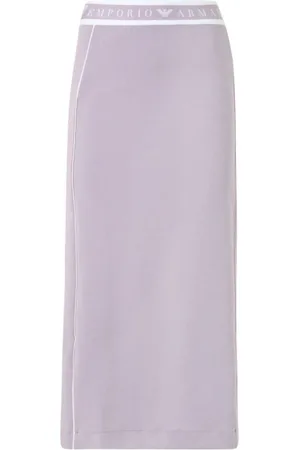 EA7 Femme, Jupes, Violet, Taille: 40 FR Athlète Dynamique Jupe Longue Lilas