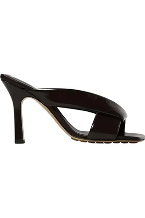 Bottega Veneta Femme, Chaussures, Brun, Taille: 35 EU Sandales à talons croisés en cuir marron