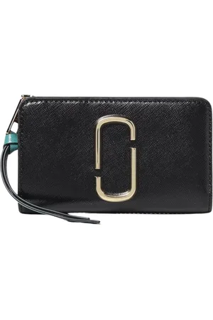 Marc Jacobs Femme, Accessoires, Noir, Taille: ONE Size Portefeuille compact à fermeture éclair pour femmes