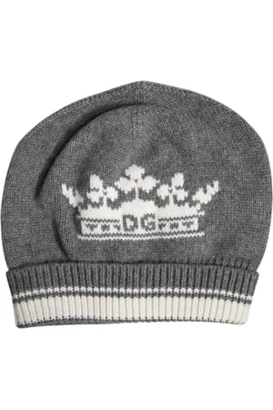 Dolce & Gabbana Homme, Accessoires, Gris, Taille: ONE Size Bonnet en cachemire de luxe Gris