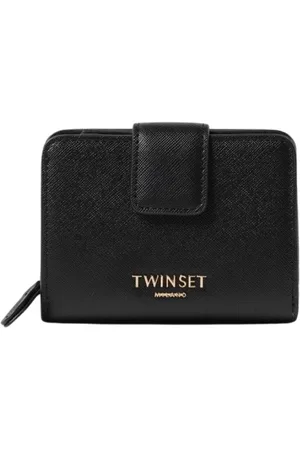 Twin-Set Femme, Accessoires, Noir, Taille: ONE Size Portefeuille Femme Noir Élégant Organisateur