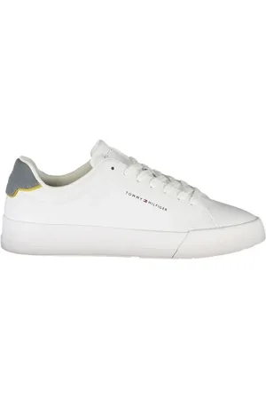 Tommy Hilfiger Homme, Chaussures, Blanc, Taille: 43 EU Baskets en Polyester Blanc avec Semelle Intérieure Rembourrée