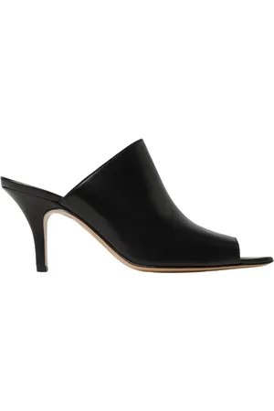 Maison Margiela Femme, Chaussures, Noir, Taille: 36 EU Sandales noires à talon chaton et bout ouvert