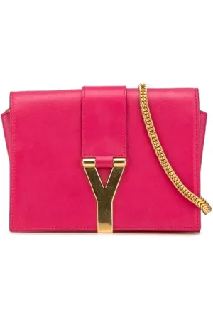 Saint Laurent Femme, Pre-owned, Rose, Taille: ONE Size Pre-owned Cuir sacs-bandouliere