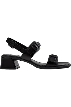 Camper Femme, Chaussures, Noir, Taille: 41 EU Sandales à Talon Bloc en Cuir Noir