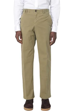 PT Torino Homme, Pantalons, Vert, Taille: S Pantalon en sergé de coton vert homme