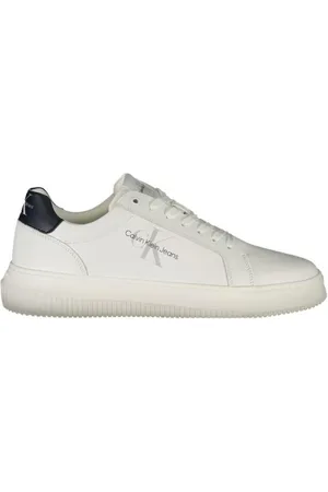 Calvin Klein Homme, Chaussures, Blanc, Taille: 40 EU Baskets en Polyester Blanc pour Homme
