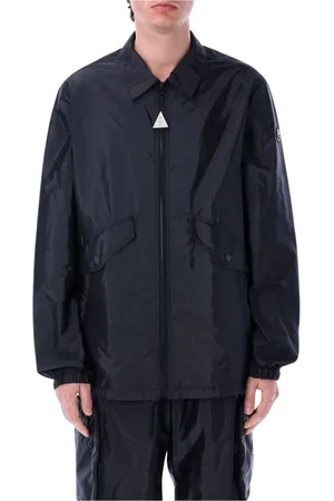 Moncler Homme, Vestes, Bleu, Taille: L Manteau Matelassé avec Col Haut
