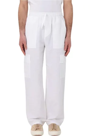 Colmar Homme, Pantalons, Blanc, Taille: L Pantalon Casual en Lin Beige avec Poches