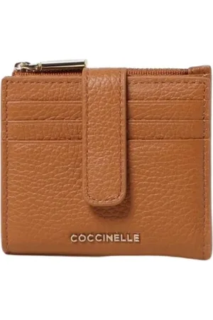 Coccinelle Femme, Accessoires, Brun, Taille: ONE Size Portefeuille en Cuir Élégant à Fermeture Éclair