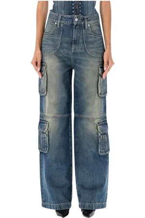 MISBHV Femme, Jeans, Bleu, Taille: W27 Jean Cargo Bleu Look Moderne Élégant