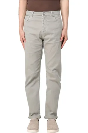 Brunello Cucinelli Homme, Pantalons, Gris, Taille: M Pantalon Droit Gris