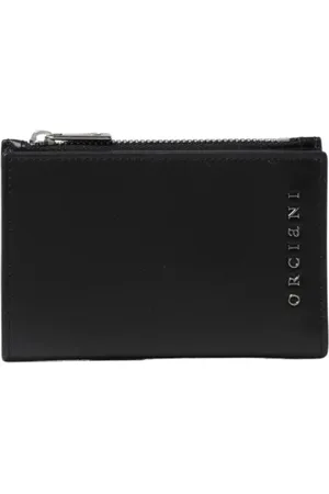 Orciani Femme, Accessoires, Noir, Taille: ONE Size Portefeuille en Cuir Noir ZipAround