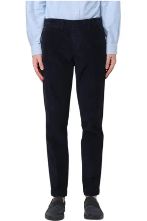 FAY Homme, Pantalons, Bleu, Taille: W40 Pantalon Côtelé Bleu Style Décontracté