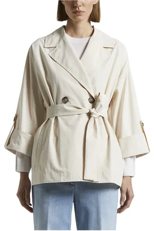 PESERICO SIGN Femme, Manteaux, , Taille: 38 FR Trench en faille de coton technique