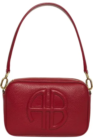 ANINE BING Femme, Sacs, Rouge, Taille: ONE Size Sac en cuir rouge avec logo en relief