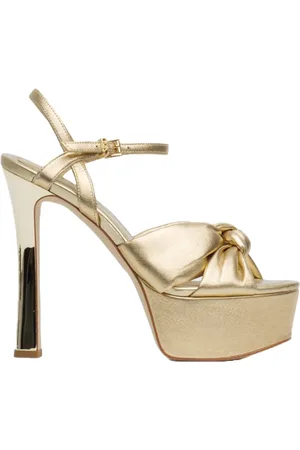 Michael Kors Femme, Chaussures, , Taille: 37 1/2 EU Sandales plates en cuir ouvertes