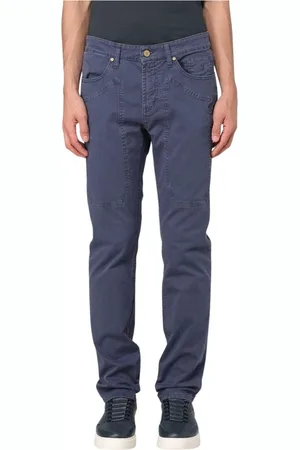 Jeckerson Homme, Pantalons, Bleu, Taille: W38 Pantalon Casual Jaune Crème avec Poches