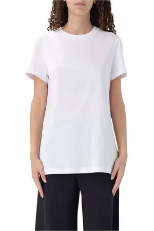 Max Mara Femme, Tops, Blanc, Taille: 38 FR T-shirt à détails brodés
