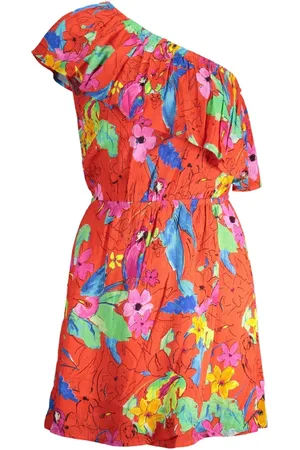Desigual Femme, Robes, Multicolore, Taille: 40 FR Robe Élégante Rose One-Shoulder