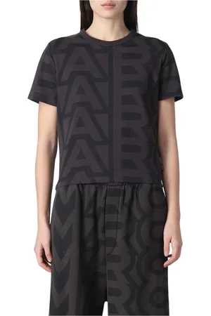 Marc Jacobs Femme, Tops, Noir, Taille: 36 FR Minimalist Logo Print T-Shirt