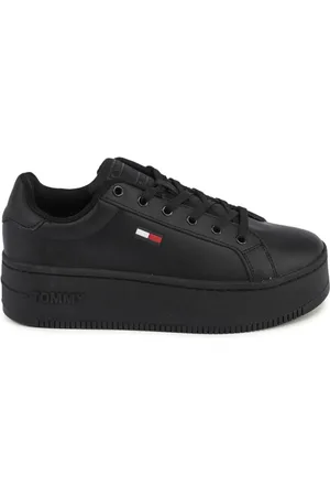 Tommy Hilfiger Femme, Chaussures, Noir, Taille: 39 EU Baskets Noir avec Design Détaillé