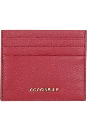 Coccinelle Femme, Accessoires, Rouge, Taille: ONE Size Porte-cartes en Cuir Élégant