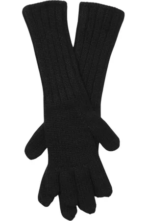 Dolce & Gabbana Femme, Accessoires, Noir, Taille: ONE Size Gants sans Doigts en Cachemire Noir