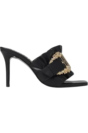 VERSACE Femme, Chaussures, Noir, Taille: 39 EU Sandales à talons noirs