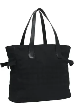 CHANEL Femme, Pre-owned, Noir, Taille: ONE Size Pre-owned Nylon sacs-chanel