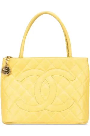 CHANEL Femme, Pre-owned, Jaune, Taille: ONE Size Pre-owned Cuir sacs-chanel