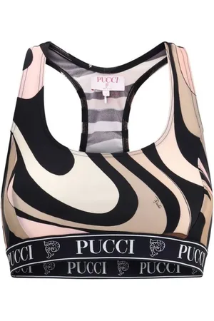 Emilio Pucci Femme, Sport, Multicolore, Taille: 38 FR Haut de sport imprimé marbre avec bande élastique