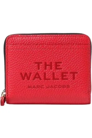 Marc Jacobs Femme, Accessoires, Rouge, Taille: ONE Size Portefeuille en cuir noir à fermeture éclair