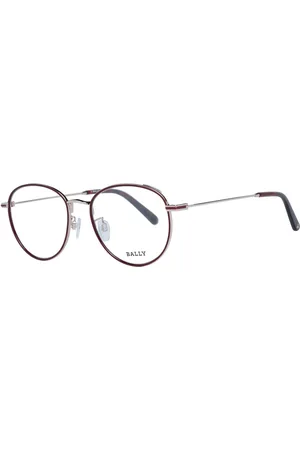 Bally Unisex, Accessoires, Brun, Taille: ONE Size Lunettes Optiques Rondes Bordeaux