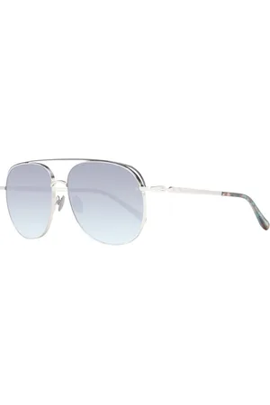Scotch&Soda Homme, Accessoires, Gris, Taille: ONE Size Lunettes de Soleil Aviateur Argent avec Verres Bleus