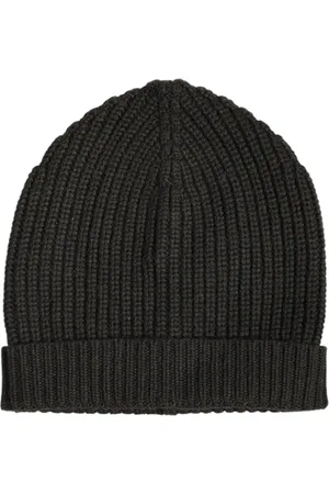 Dolce & Gabbana Unisex, Accessoires, Vert, Taille: ONE Size Bonnet Beanie en Cachemire Gris Foncé
