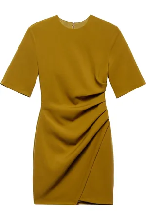 ANIYE BY Femme, Robes, Vert, Taille: 36 FR Mini Robe Verte avec Drapé Latéral