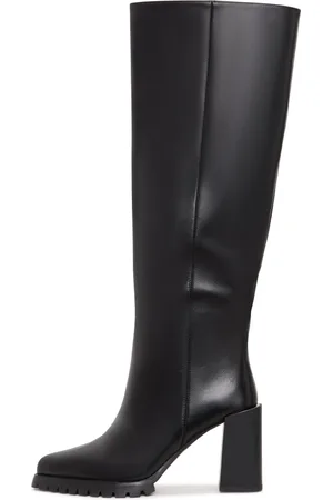 CESARE GASPARI Femme, Chaussures, Noir, Taille: 37 EU Bottes à Talon Bloc Hautes jusqu