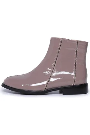 CESARE GASPARI Femme, Chaussures, , Taille: 37 EU Bottines Brillantes à Fermeture Éclair Brie