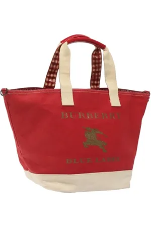 Burberry Femme, Pre-owned, Rouge, Taille: ONE Size Pre-owned Toile sacs-main