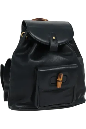 Gucci Femme, Pre-owned, Noir, Taille: ONE Size Pre-owned Cuir sacs-dos