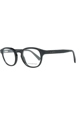 Ermenegildo Zegna Homme, Accessoires, Noir, Taille: ONE Size Montures Optiques Homme Noires Style Rond