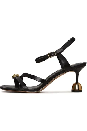 CESARE GASPARI Femme, Chaussures, Noir, Taille: 39 EU Sandales à brides avec des accents dorés