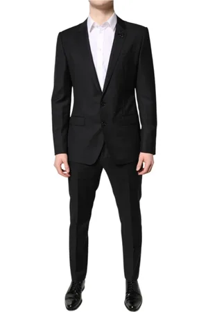 Dolce & Gabbana Homme, Costumes, Noir, Taille: S Costume Slim Fit en Laine - 2 Pièces