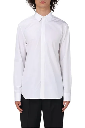 Jil Sander Homme, Chemises, Blanc, Taille: M Chemise Classique en Coton, Blanche, Style Minimaliste