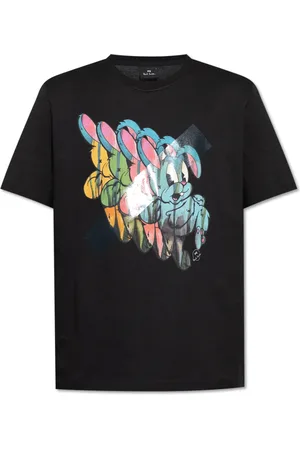 Paul Smith Homme, Tops, Noir, Taille: M T-shirt avec impression colorée