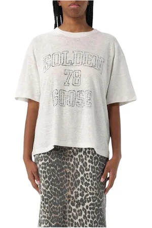 Golden Goose Femme, Tops, Blanc, Taille: 40 FR T-shirt Blanc Femme Style Chic