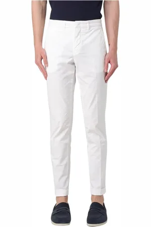 FAY Homme, Pantalons, Blanc, Taille: W38 Pantalon Chinos Slim Fit Mastic